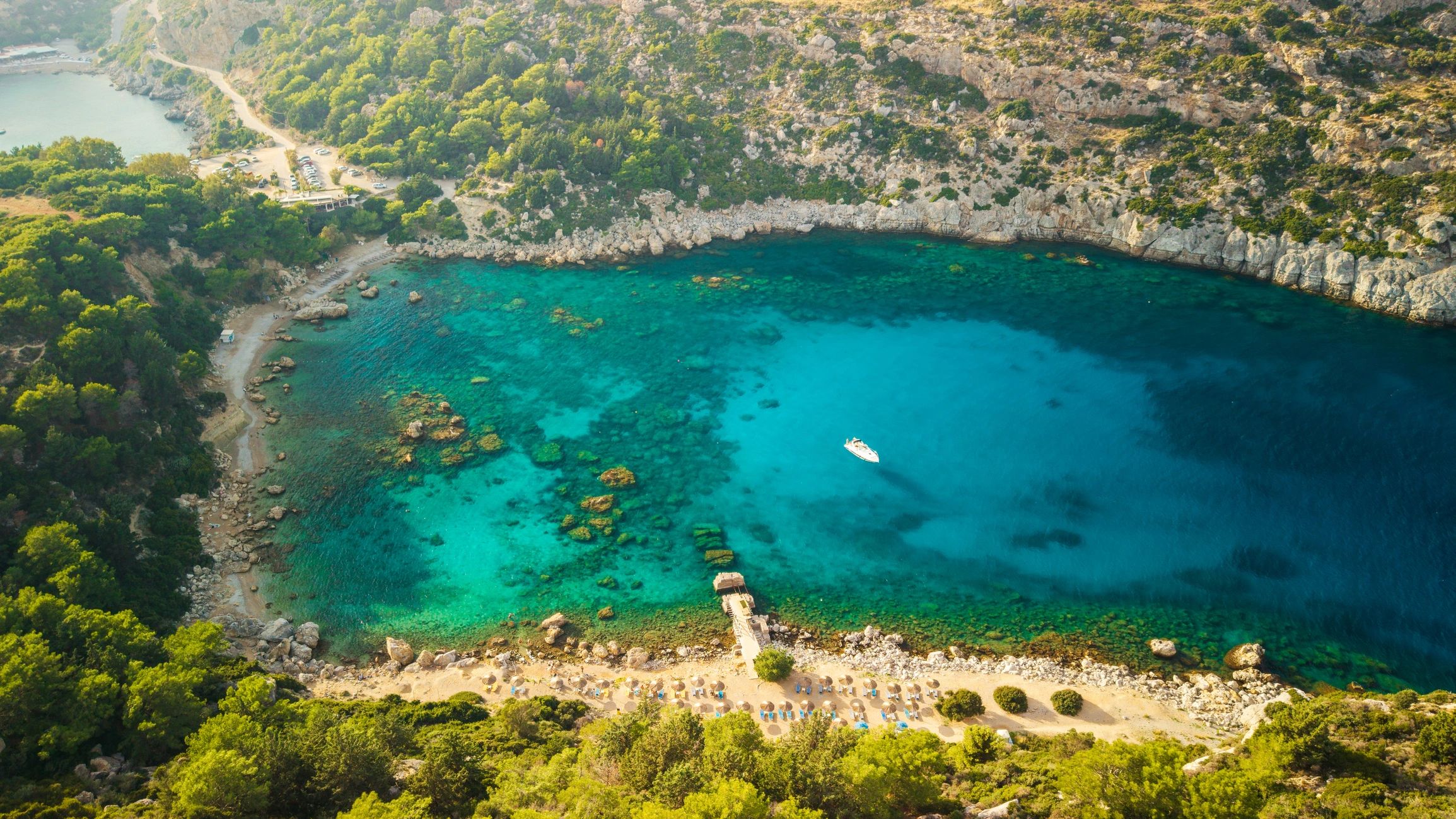 Turquoise coastal destination for a scenic holiday